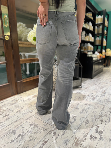 KanCan High Rise 90’s Gray Flare Jeans