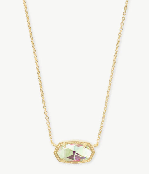 Kendra Scott Elisa Dichroic Glass Pendant in Gold & Silver