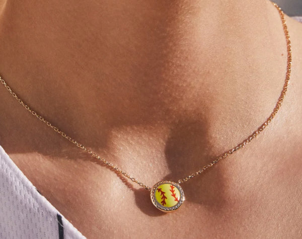 Kendra Scott Softball Pendant in Gold/Silver