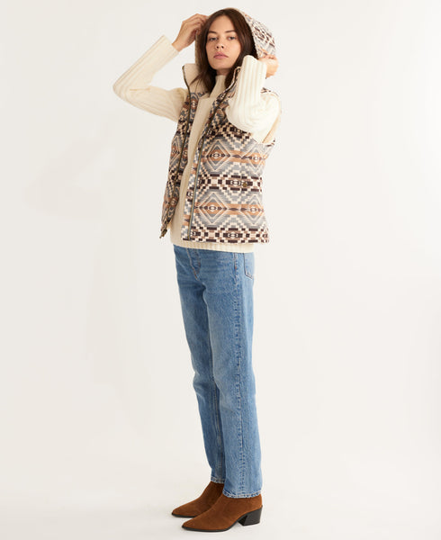 Pendleton Cedar Sherpa Fleece Lined Vest