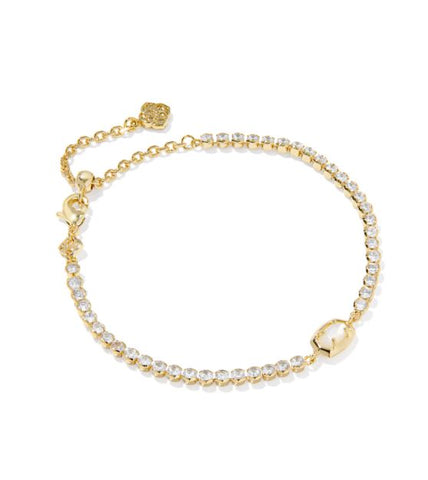 Kendra Scott Emilie Tennis Bracelet in Gold Ivory Mother-of-Pearl