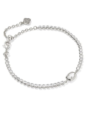 Kendra Scott Emilie Tennis Bracelet in Silver Ivory Mother-of-Pearl