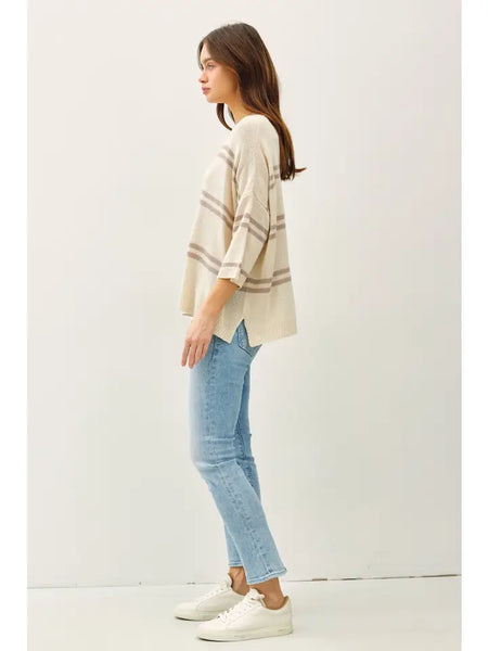 Be Cool Striped Relaxed Fit Knit Top