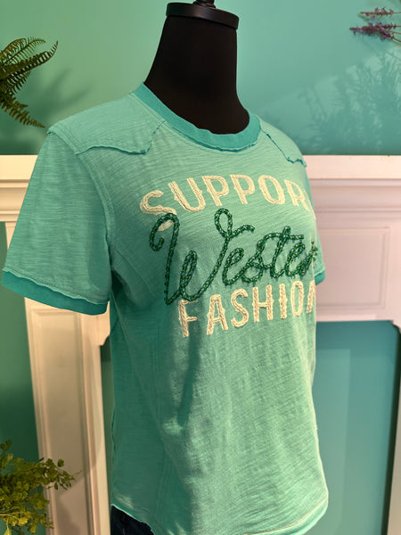 Double D Ranch Support Western Fashion Top