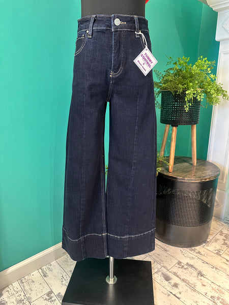 Risen High Rise Tummy Control Wide Leg Crop Jean