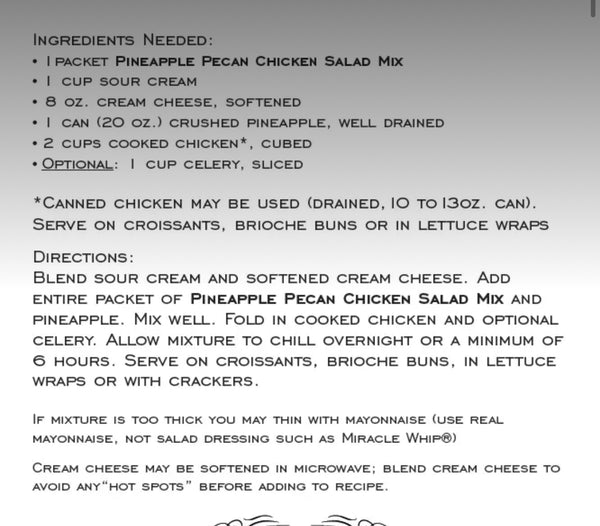 Artisan Kitchen Pineapple Pecan Chicken Salad Mix