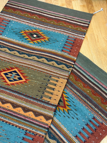 Escalante 2.5’ x 10’ Tony Ruiz  Saltillo Jade Rug