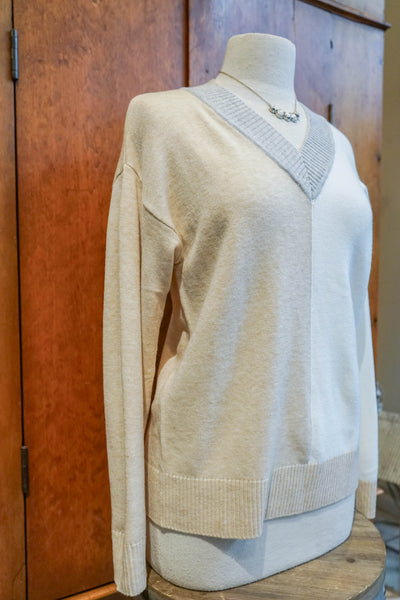 FDJ Long Sleeve Color Block Sweater