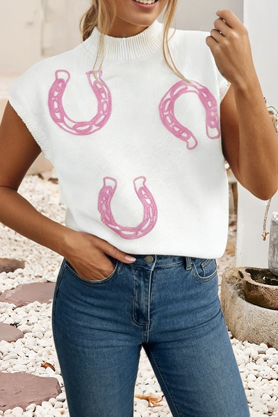 Western Horse Shoe Knit Sweater