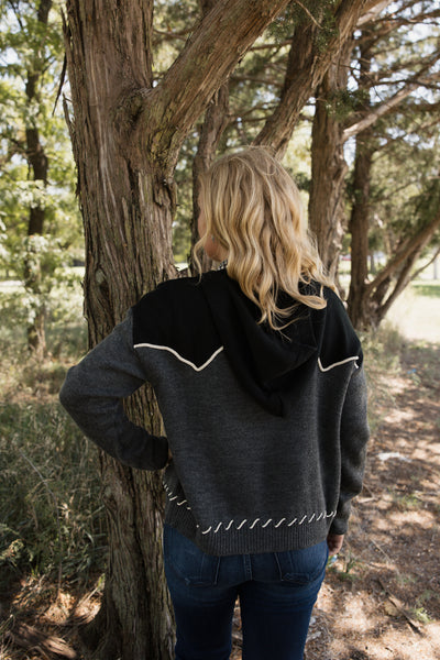 2 Fly Co Long Sleeve Zip Up Sweater with Hoodie