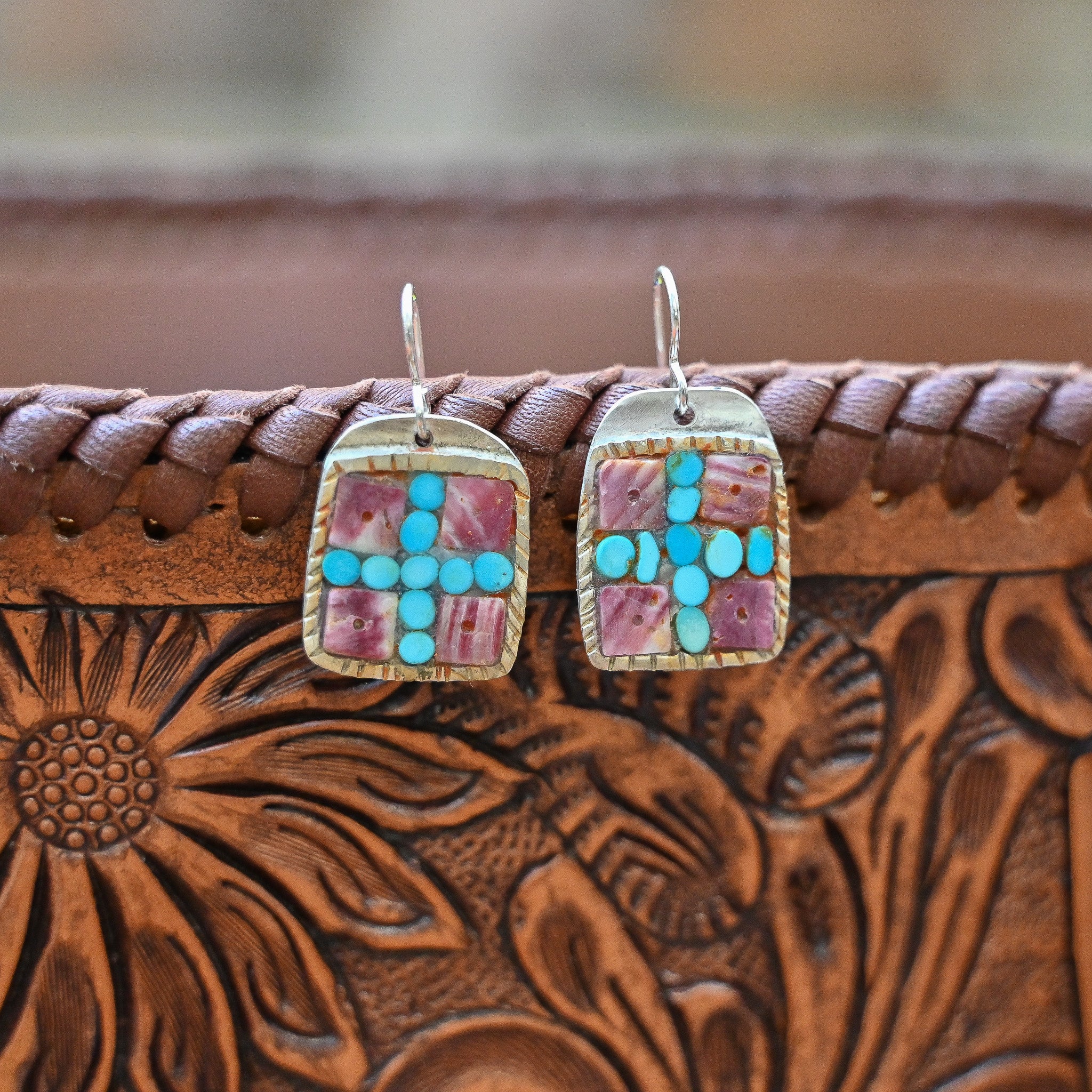 PBD Charlie Favour Turquoise & Spiny Oyster Earring