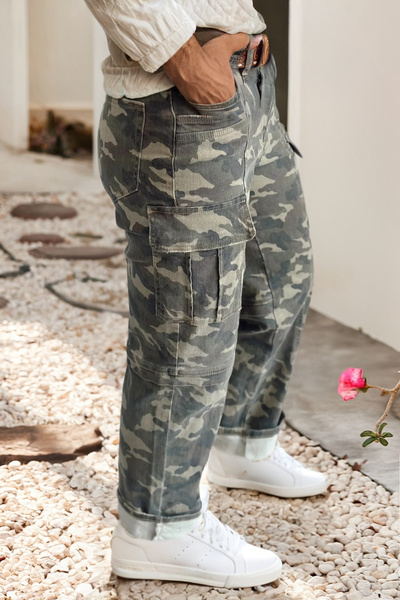 Camo Multi Pocketed Denim Pants