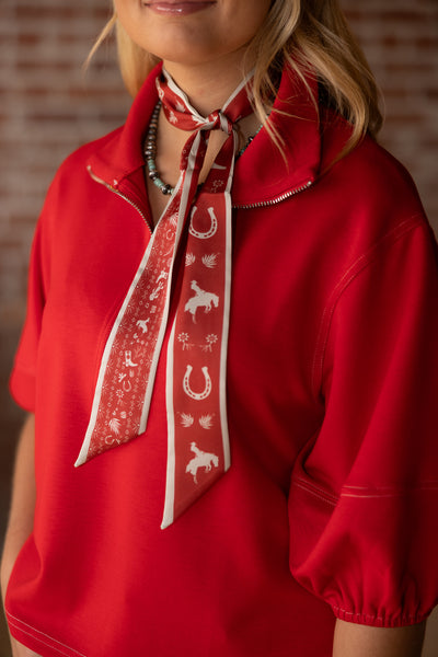 Half Sleeve Zip Game Day Top