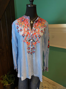 Johnny Was Alba Embroidered Blouse