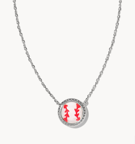 Kendra Scott Baseball Pendant in Gold & Silver