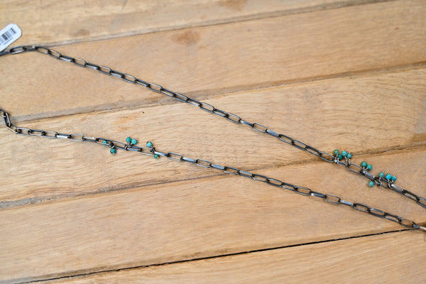 PBD Charlie Favour Turquoise Link Necklace