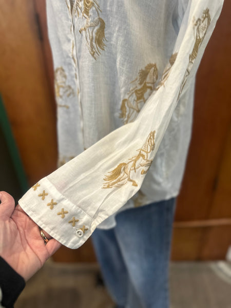 Johnny Was Oversized Cheval Shirt