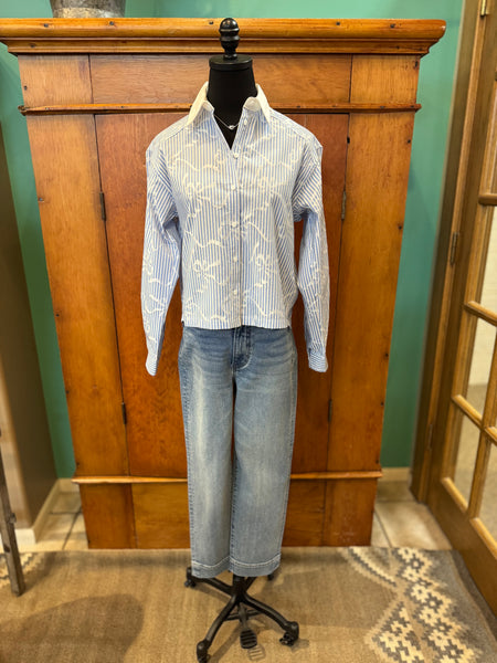 Esqualo Striped Bows Blouse