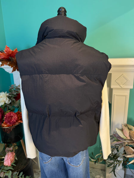 Umgee Reversible to Velvet Puffer Vest