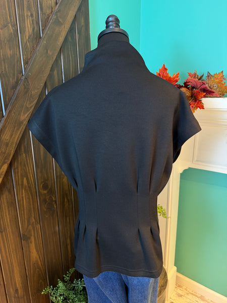 Entro Knit Fitted Mock Neck Top