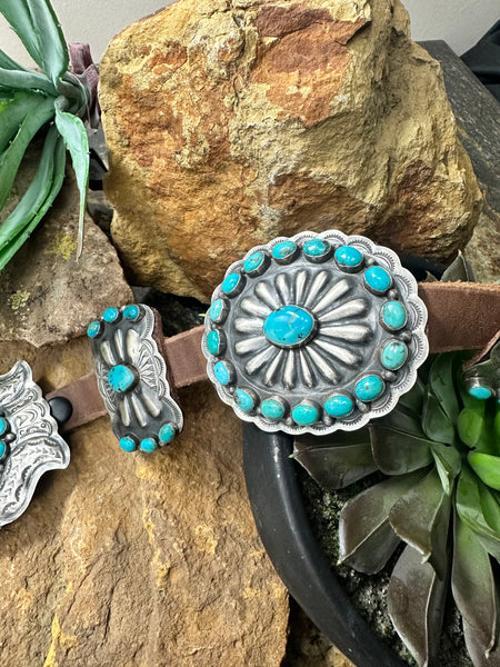 Dan Morgan Turquoise Concho Belt