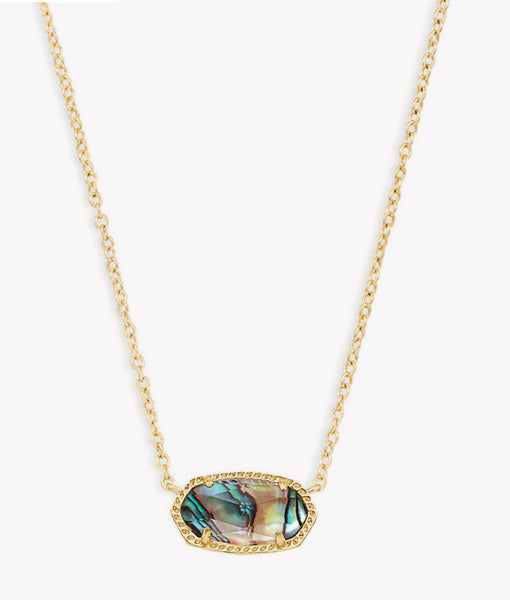Kendra Scott Elisa Gold Pendant Necklace in Abalone Shell