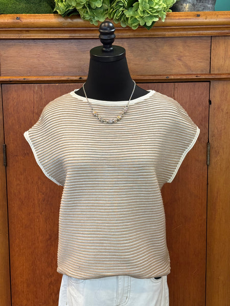 FDJ Ottoman Cap Sleeve Sweater