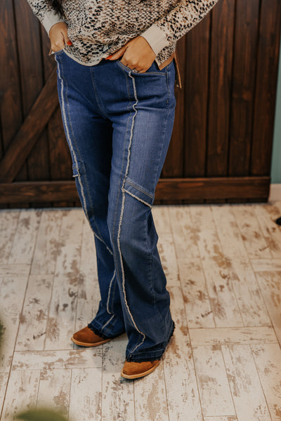 Lysse Felicity Fringe Wide Leg Denim Trouse