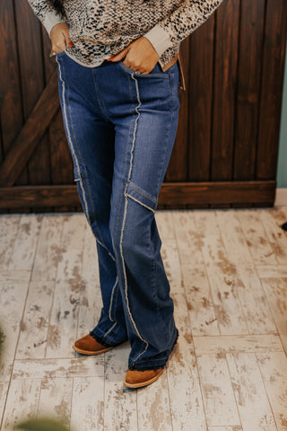 Lysse Felicity Fringe Wide Leg Denim Trouse