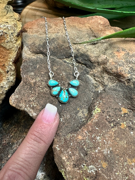 5 Stone Turquoise Necklace