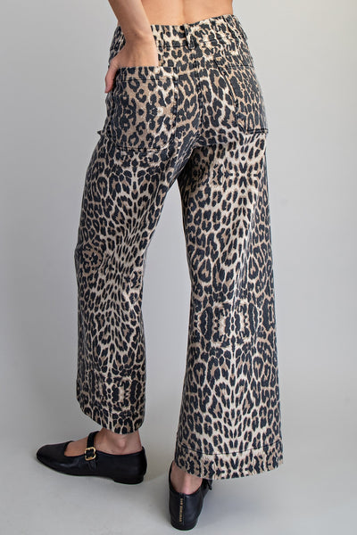 Leopard Straight Leg Pants