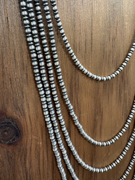 3mm Saucer Navajo Pearl Necklace