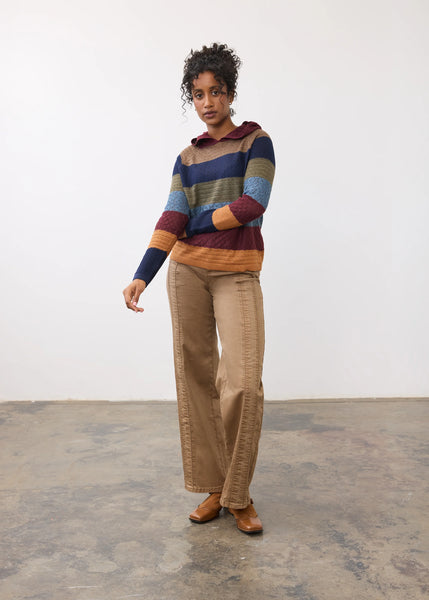 Hooded Stripe Sweater