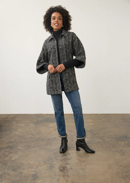Tweed Poncho Jacket