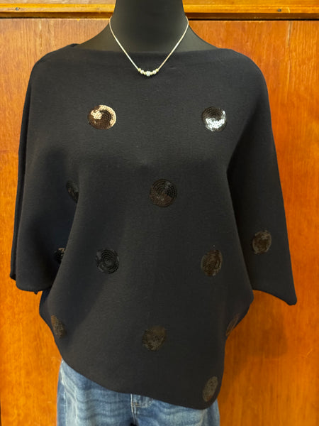 Joseph Ribkoff Top Sequin Dot Detail Top