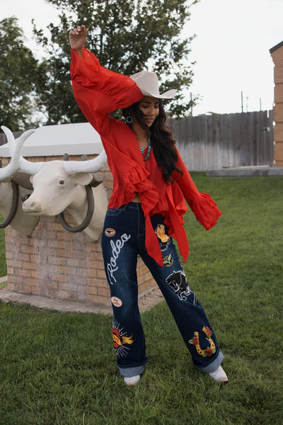Running Wild Ruffle Top