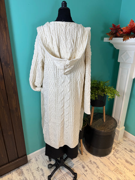 Mystree The Cable Long Hoodie Cardigan