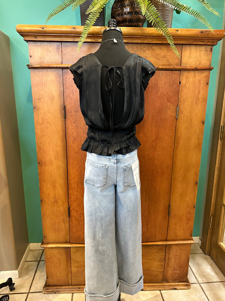 Pleated Satin Top