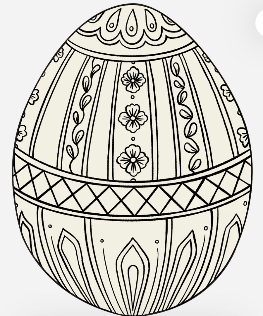 Hester & Cook Die-Cut Coloring Easter Egg Placemat