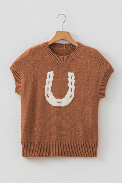 Horseshoe Short Sleeve Sweater