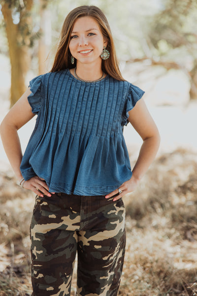 Pintuck Pleated Top