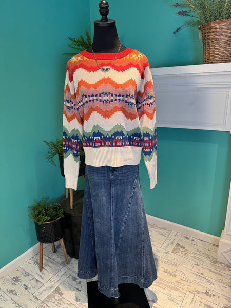Pendleton Raglan Sleeve Graphic Sweater