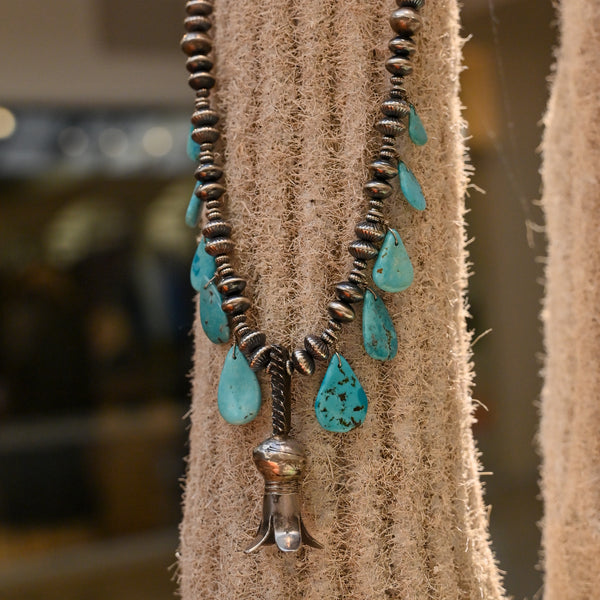 PBD Turquoise Pedal Blossom Necklace