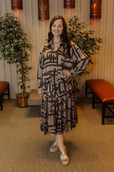The Printed Pleated Dress