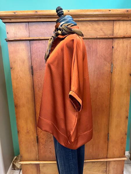 Glam Drop Shoulder V-Neck Top