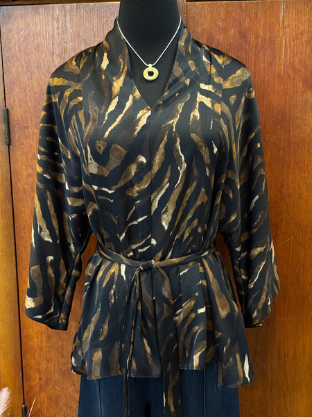 Animal Print Dolman Sleeve Tunic