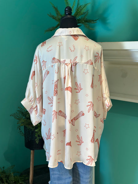 Arizona Oversized Howdy Cowgirl Top