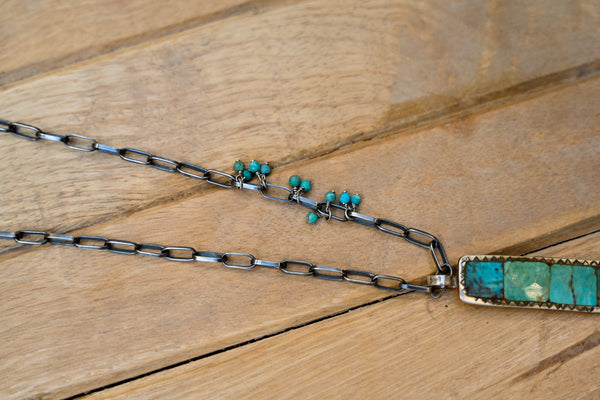 PBD Charlie Favour Turquoise Link Necklace