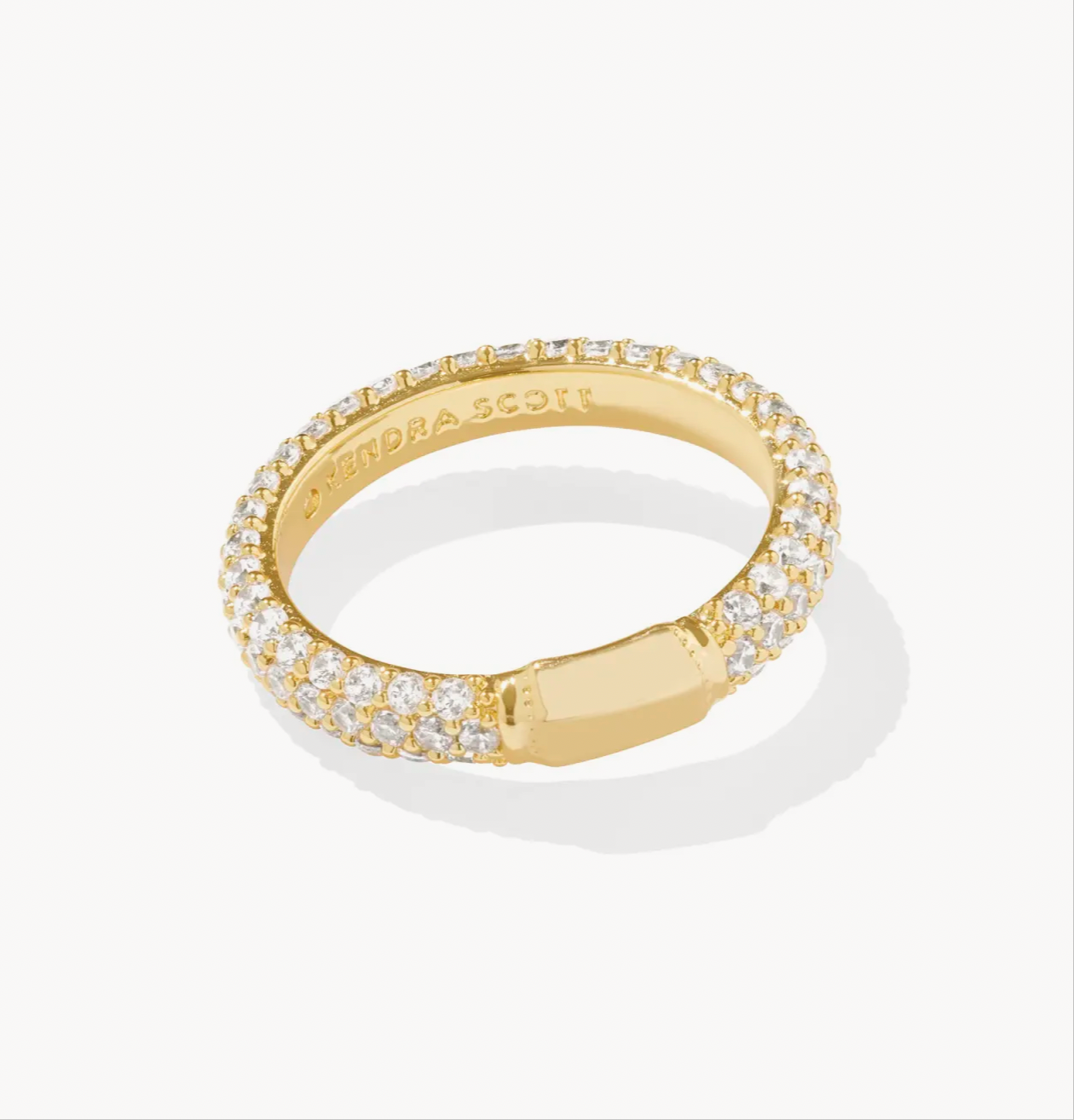 Kendra Scott Gold Emery Band in White Crystal