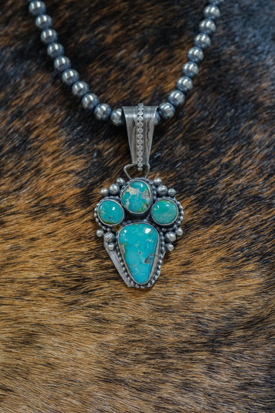 4 Stone Turquoise Pendant